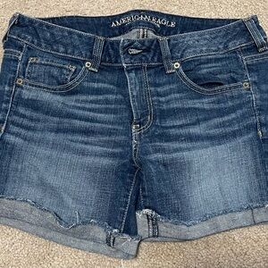 American Eagle Outfitters Women's Dark Blue Jean Shorts